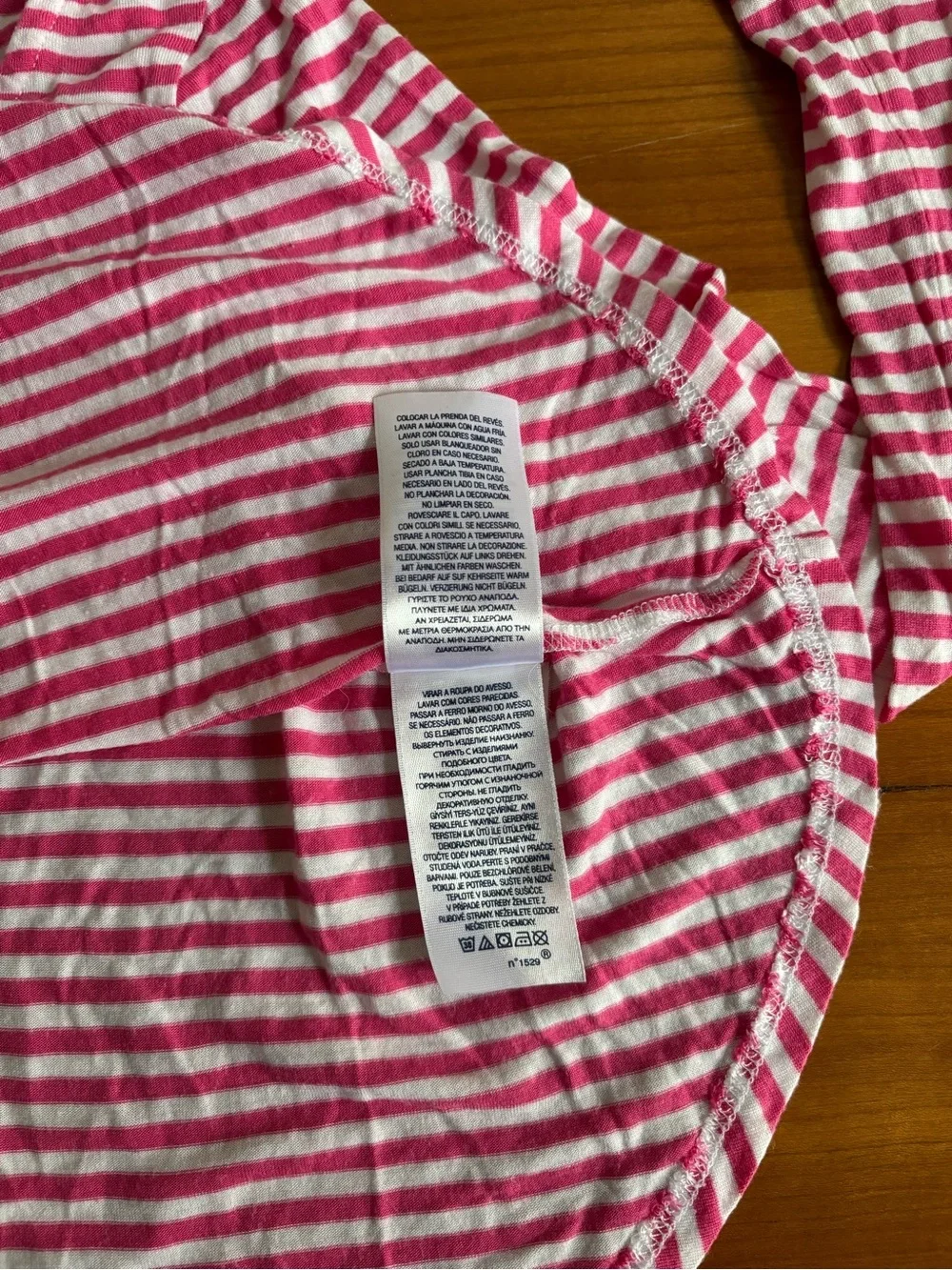 Ralph Lauren Pink & White Striped Long Sleeve Tee